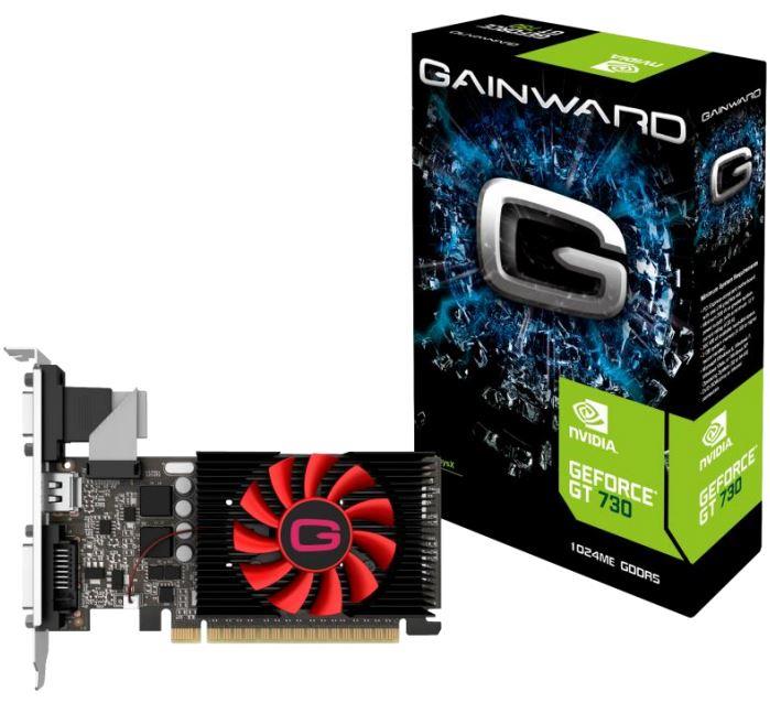 Gainward GeForce GT 730, 1GB GDDR5 (64 Bit), HDMI, DVI, VGA