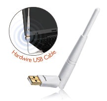 Edimax nLite bezdrÃ¡tovÃ½ USB 2.0 adapter, 802.11n, 150Mbps, 3dBi antÃ©na, WPS