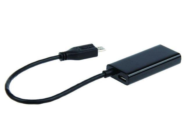 Gembird adaptÃ©r MHL(M)->HDMI(F)+MICRO USB(BF)(11pin) smartphone - TV HD