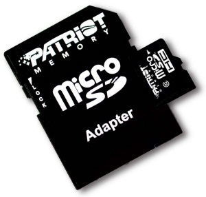 Patriot micro SDHC karta 16GB LX Series Class 10 (zÃ¡pis 10MB/s) + adaptÃ©r SDHC