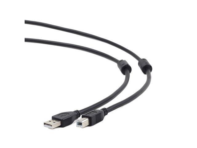 Gembird USB 2.0 AM-BM kabel 4,5 s 2x feritovÃ½m jÃ¡drem, ÄernÃ½, premium