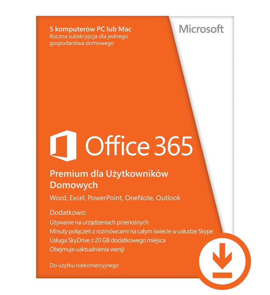 Microsoft Office 365 Home Premium, 1 Year Subscription - ESD