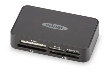 EDNET USB2.0 multi card reader ''All-in-one'', black