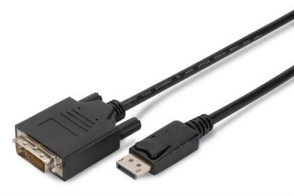 ASSMANN Displayport 1.1a Adapter Cable DP M(plug)/DVI-D (24+1) M(plug) 2m black