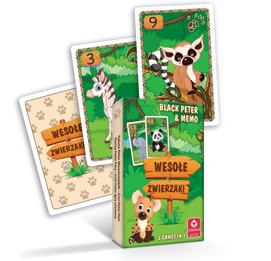 Cards Black Peter funny animals