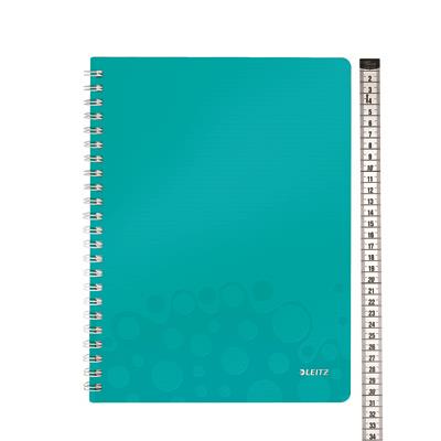 Exercise book, graph paper A4 PP Leitz WOW, turquoise