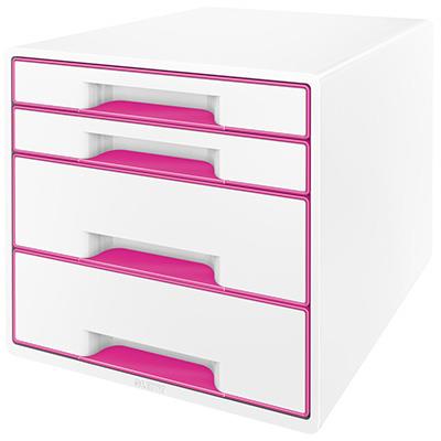 4-drawer cabinet Leitz WOW, pearl white/pink