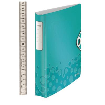 Ring binder: Leitz WOW, 4DR/30mm Softclick, turquoise