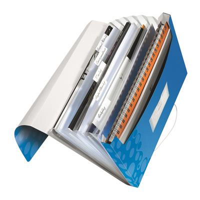 Project file with 6 expanding compartments: PP Leitz WOW, turquoise