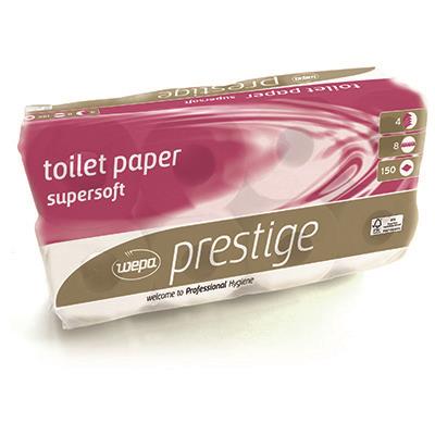 PACKAGE of 8 pcs Toilet paper: 8 x 180, 2 layers