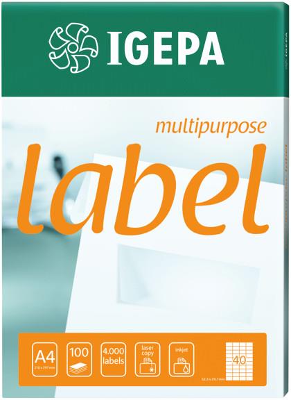 Self-adhesive label 64.3x33.8 IGEPA
