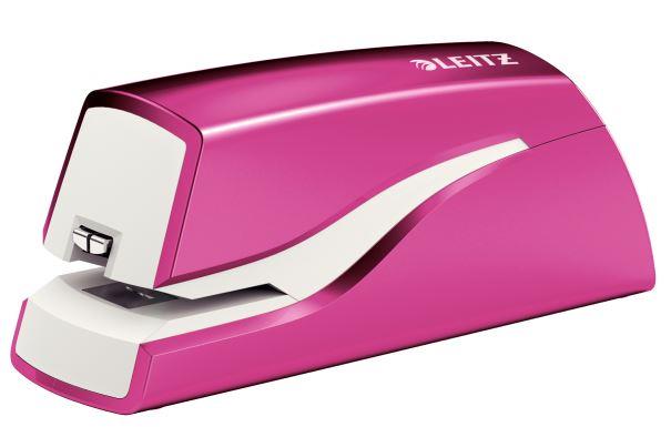 Electric stapler: LEITZ WOW pink, up to 10 sheets 55661023