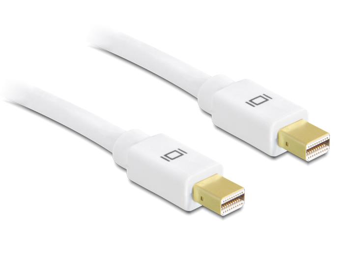 Delock kabel mini Displayport (M) - mini Displayport (M) 0.5m, bÃ­lÃ½