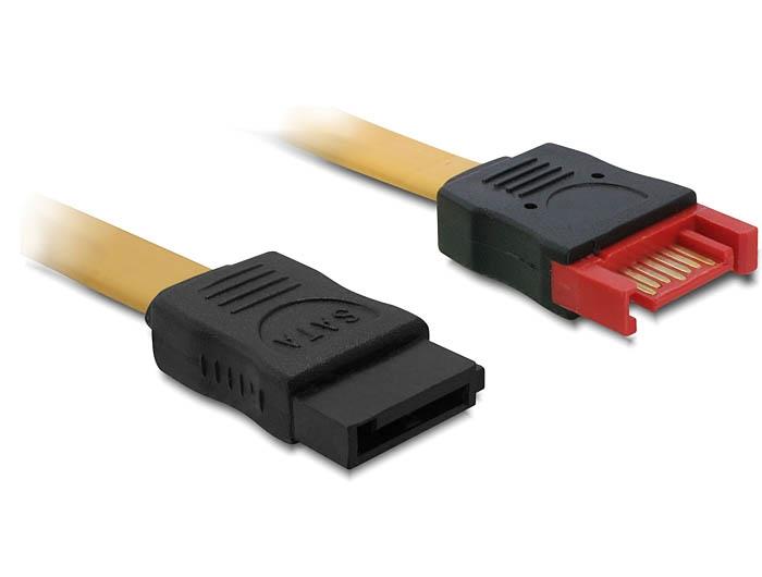 Delock Extension cable SATA 6 Gb/s male > SATA female 30 cm yellow