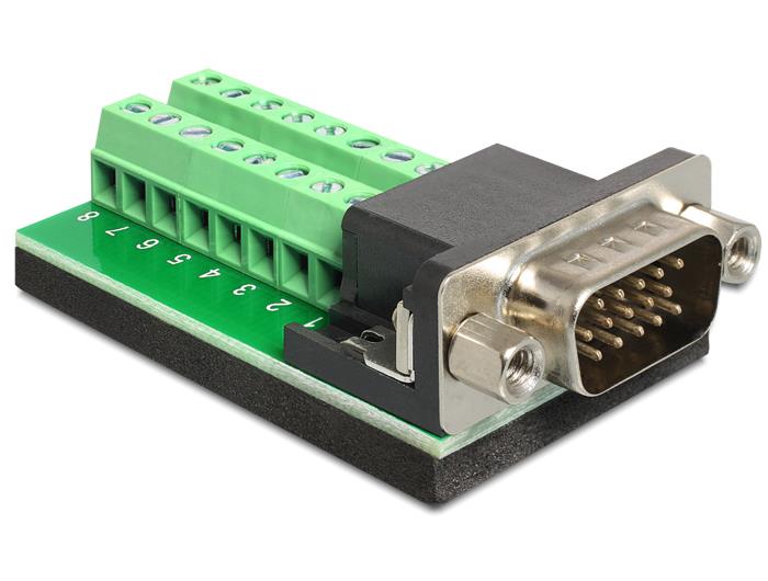 Delock Adapter VGA male > Terminal Block 16 pin