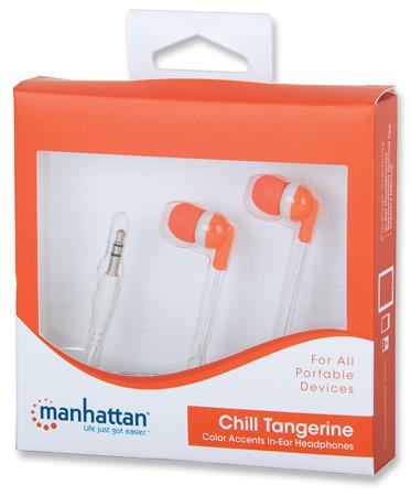 Manhattan Stereo Earphones Chill Tangerine