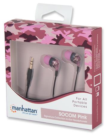 Manhattan Stereo Earphones SOCOM Pink