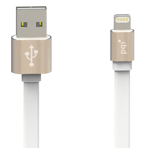 PQI i-Cable Metallic kabel Apple Lightning/USB 100cm, kovovÃ½, zlatÃ½