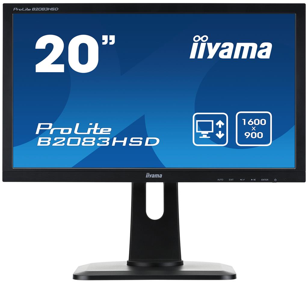 Iiyama LCD-LED 19.5'' Prolite B2083HSD, 5ms, DVI, reproduktory, ÄernÃ©
