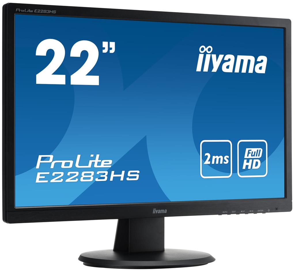 Iiyama LCD-LED 21,5'' E2283HS, LED, Full HD, 2ms, VGA, DVI-D, HDMI, repro