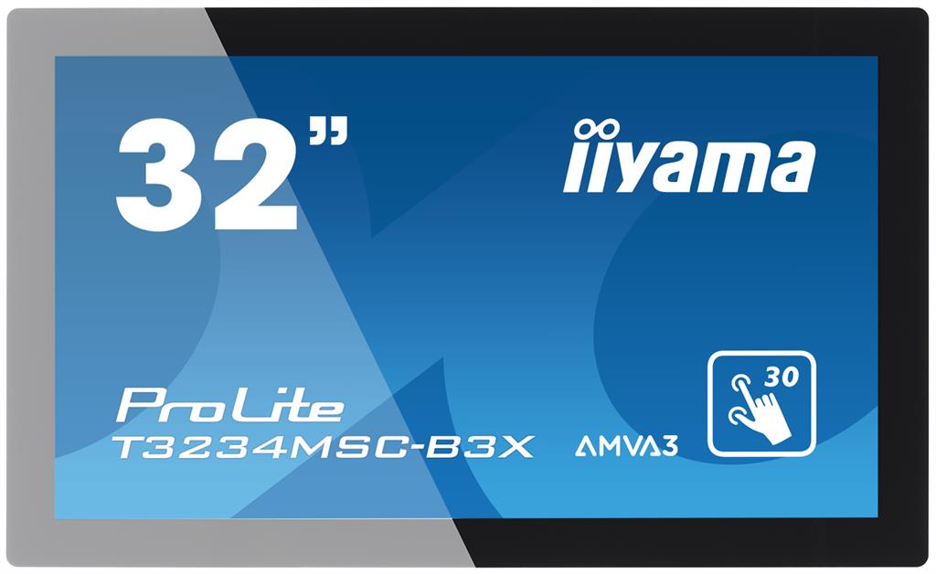 Monitor IIyama T3234MSC-B3X 32inch, AMVA touchscreen, Full HD, VGA, DVI-D, USB