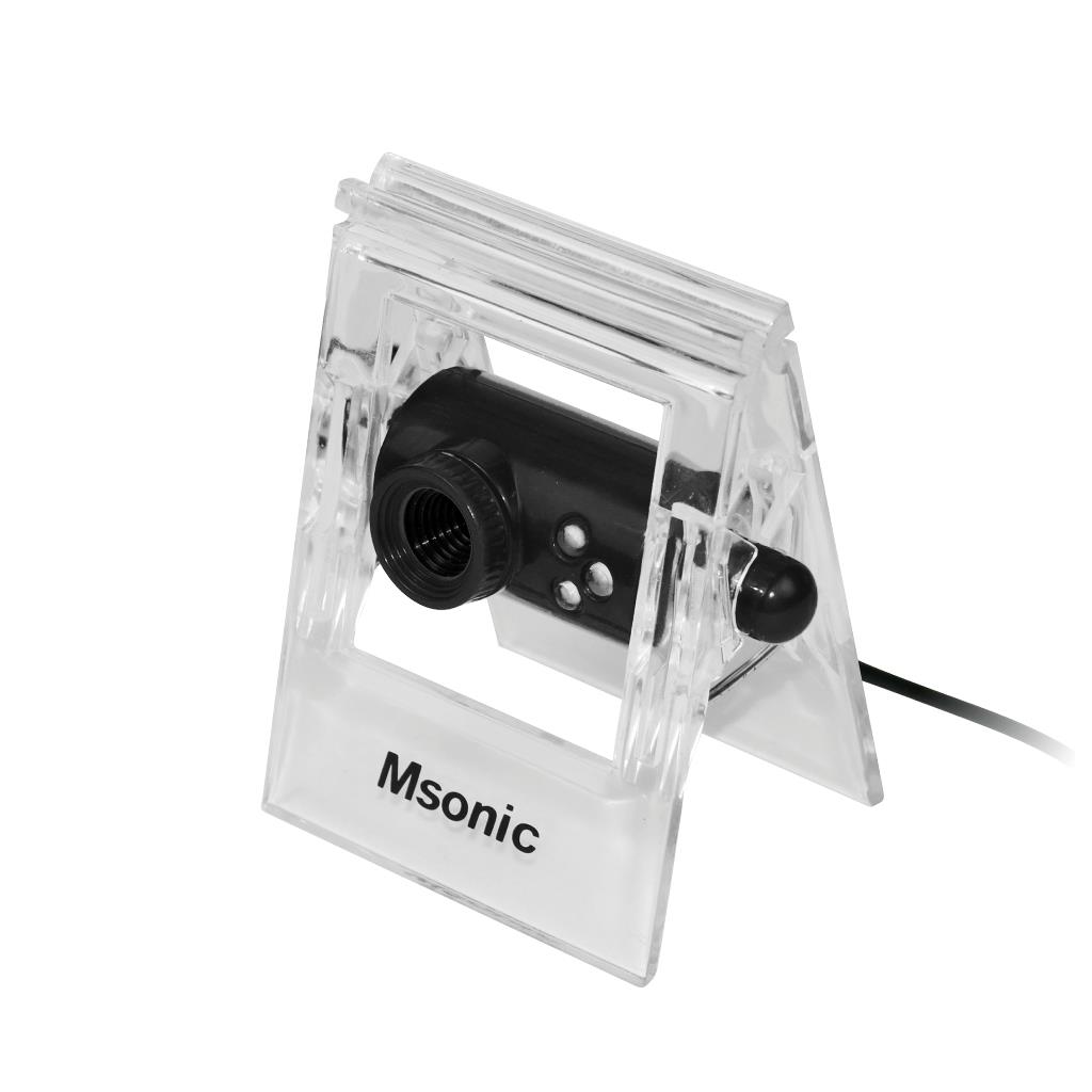 MSONIC webovÃ¡ kamera s mikrofonem USB 2.0, 3 led, MR1803K ÄernÃ¡