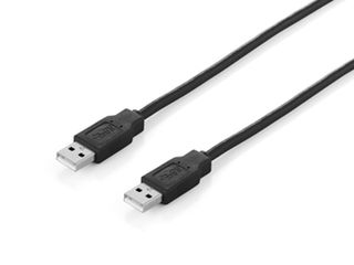 Equip USB 2.0 kabel AM- AM 1.8m, ÄernÃ½, dvojitÃ© stÃ­nÄnÃ­