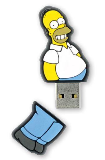 INTEGRAL The Simpsons, Homer 8GB USB 2.0 flashdisk, pogumovanÃ½ silikon