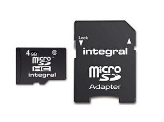 INTEGRAL Micro SDHC karta 4GB Class 4 + AdaptÃ©r