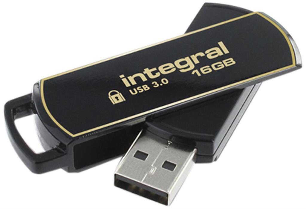 Integral flash disk 16GB AES-256 bit SecureLock 360 secure USB3.0