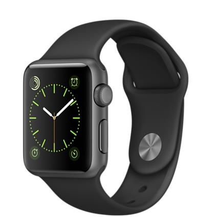 Apple Watch Sport 38mm Space Grey Aluminium Case with Black Band
