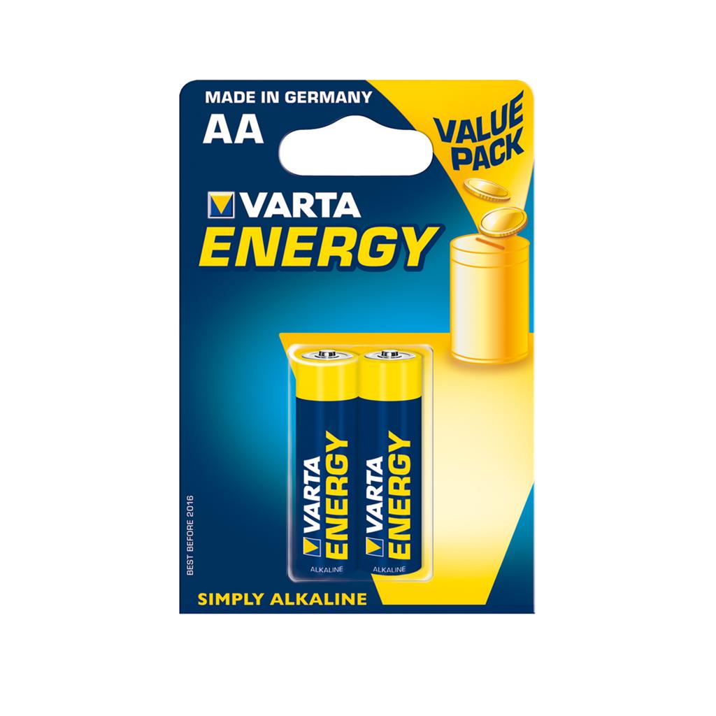 VARTA alkaline batteries R6 (AA) 2pcs energy