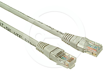 Solarix Patch kabel CAT5E UTP PVC 1m Å¡edÃ½ C5E-155GY-1MB bez hrdla