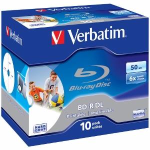 Verbatim Blu-ray BD-R Dual Layer [ jewel case 10 | 50GB | 6x| printable ]