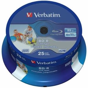Verbatim Blu-ray BD-R LTH [ spindle 25 | 25GB | 6x| WIDE PRINTABLE NO ID ]