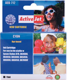 Inkoust ActiveJet AEB-712 | Cyan | 15 ml | Chip | Epson T0712