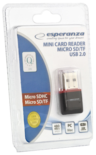 Esperanza EA134K ÄteÄka karet MicroSD/TF USB 2.0, ÄernÃ¡