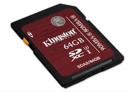 Kingston SDXC karta 64GB Class 3 UHS-I U3, 90/80MB/s, pro 4K2K video