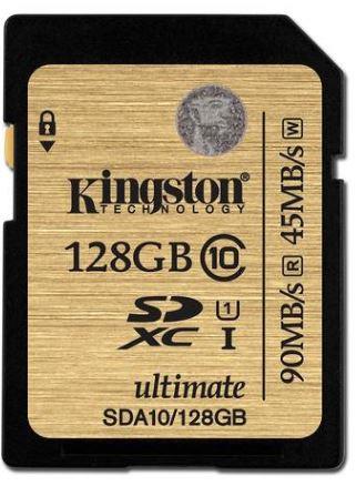 Kingston SDXC karta 128GB Class 10 UHS-I Ultimate 300x, (ÄtenÃ­/zÃ¡pis;90/45MB/s)